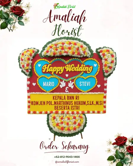 Papan Bunga Pernikahan Bumi Mas